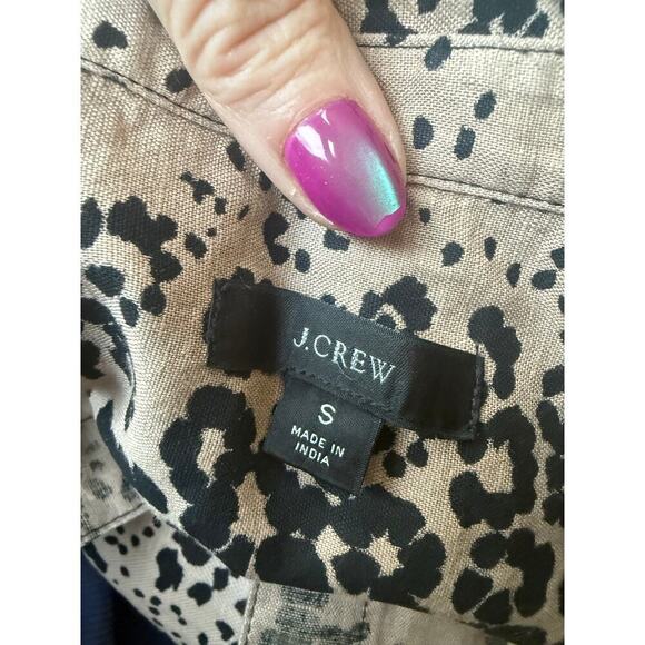 J crew cheetah linen cotton blend pants set with pink trim
Top S pants 4 - Picture 8 of 9